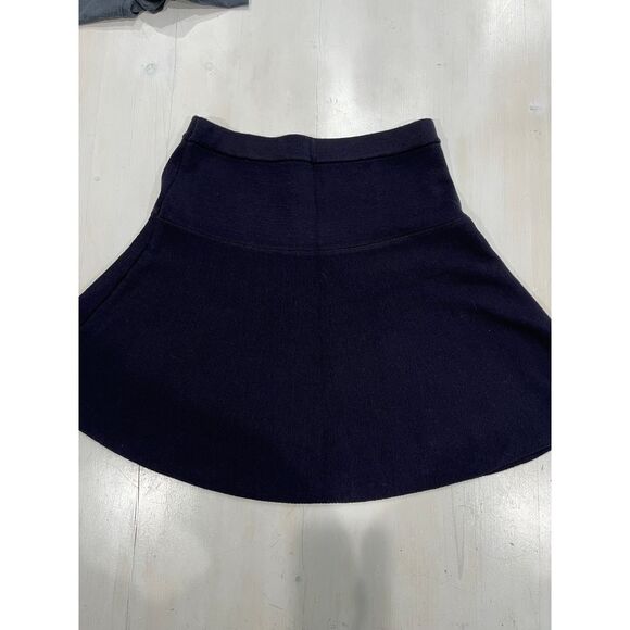 Tahari Navy Blue A-Line Knit Skirt Classic Office Work Wear‎ - Picture 1 of 6